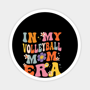 In My Volleyball Mom Era Retro Groovy Sports Mom For Womens Magnet